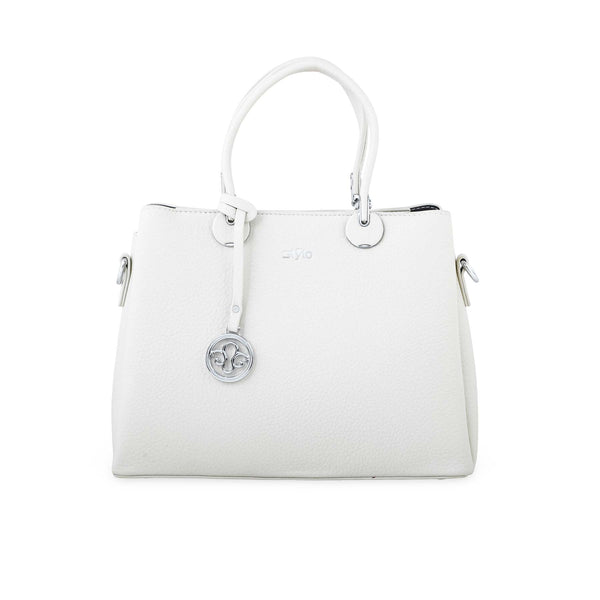 White Formal Hand Bag P36262