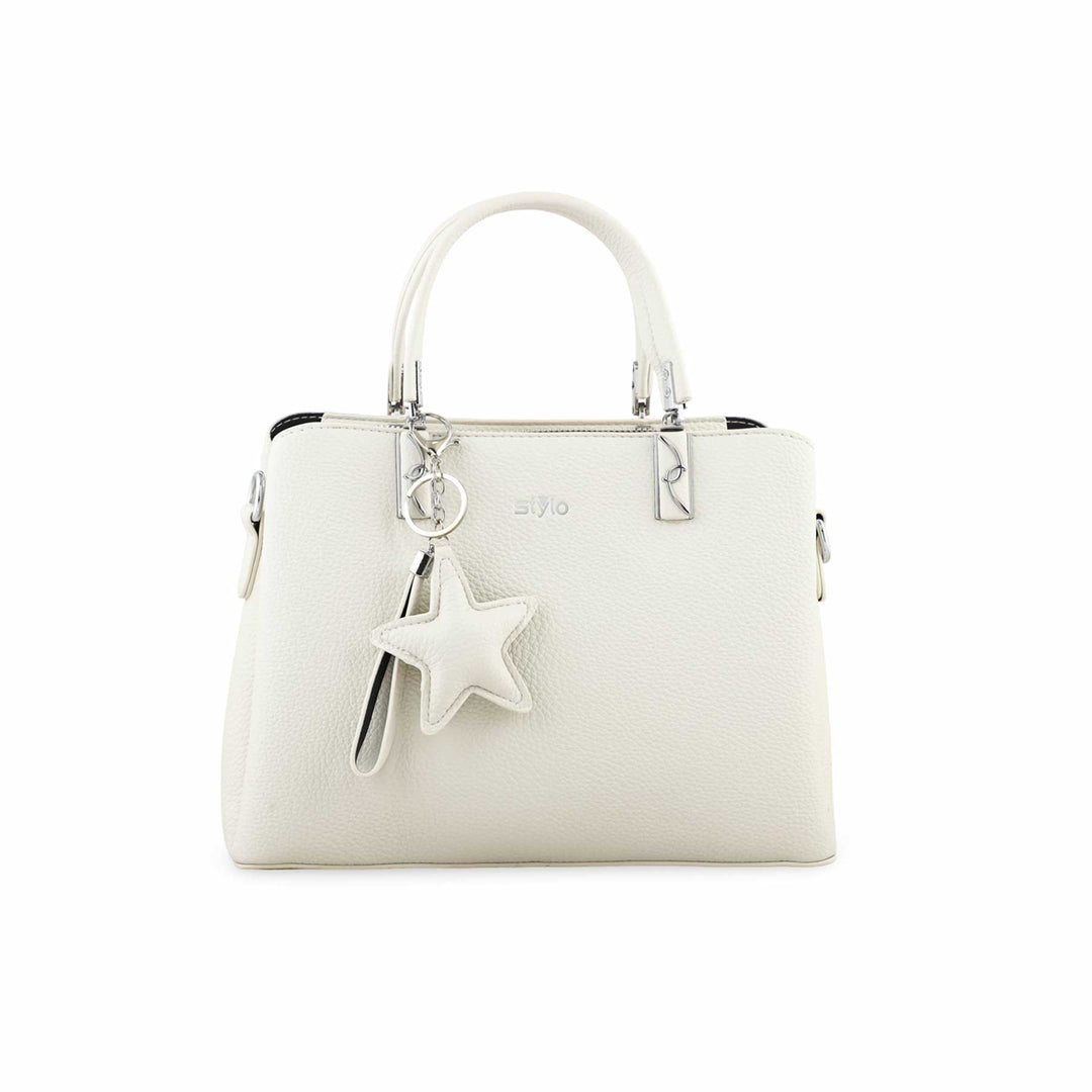 White Formal Hand Bag P36263