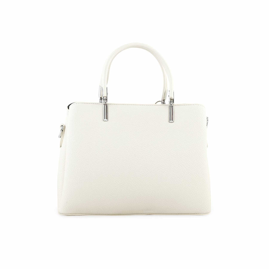White Formal Hand Bag P36263