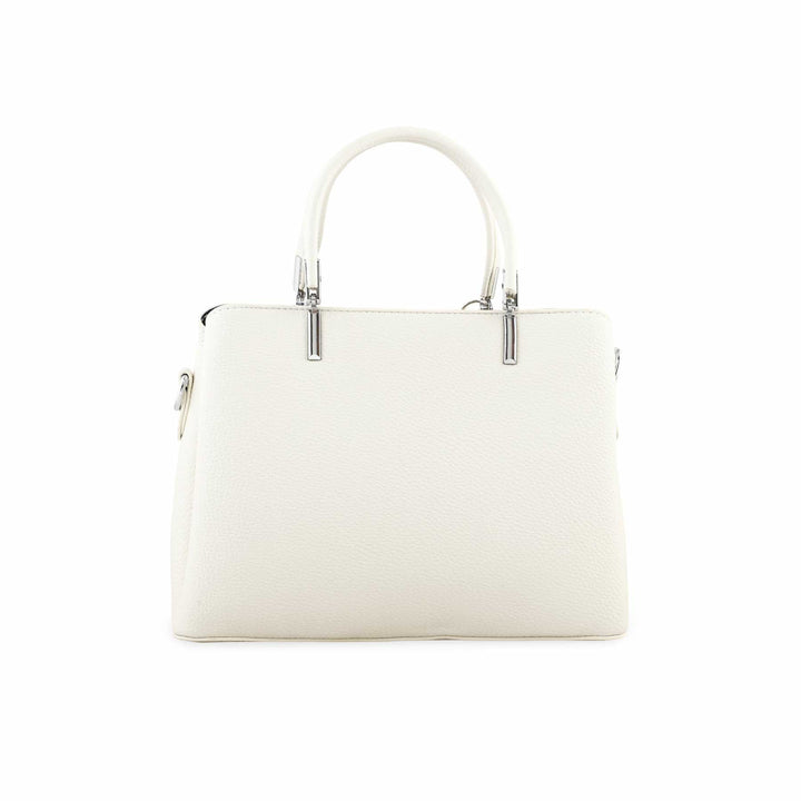 White Formal Hand Bag P36263