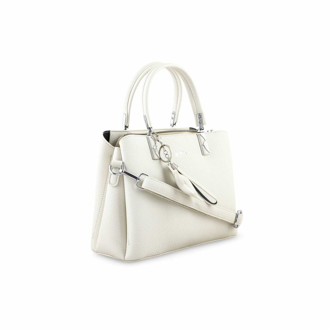 White Formal Hand Bag P36263