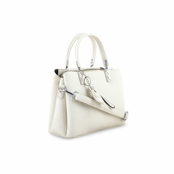 White Formal Hand Bag P36263