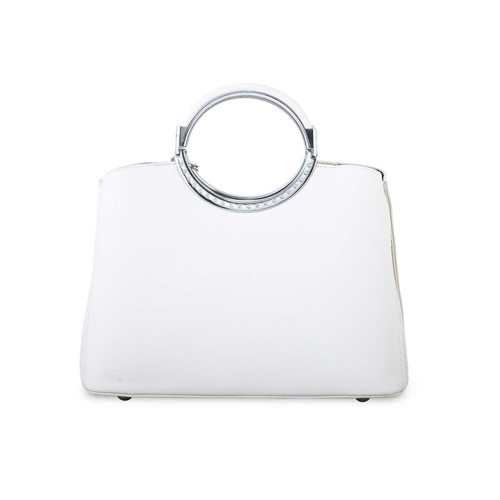 White Formal Hand Bag P36265