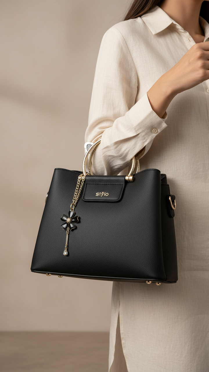 Black Formal Hand Bag P36267