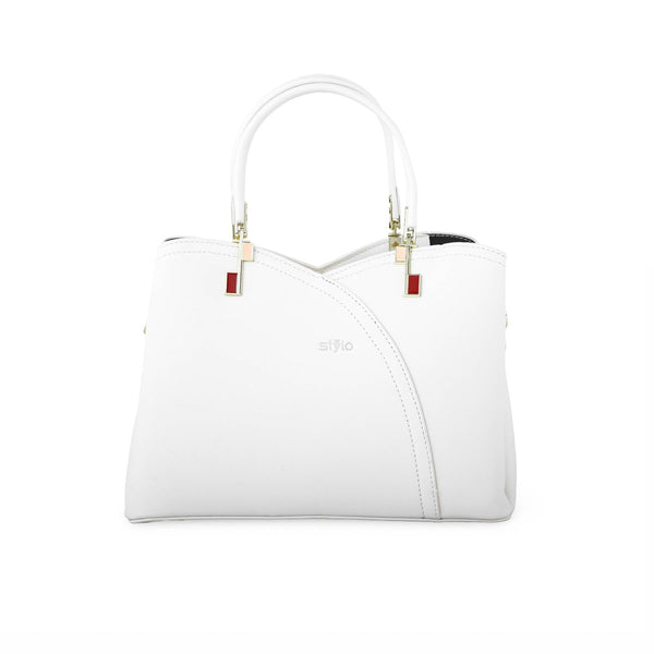 White Formal Hand Bag P36269