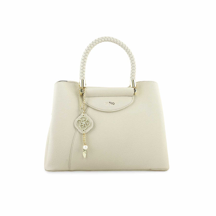 White Formal Hand Bag P36270