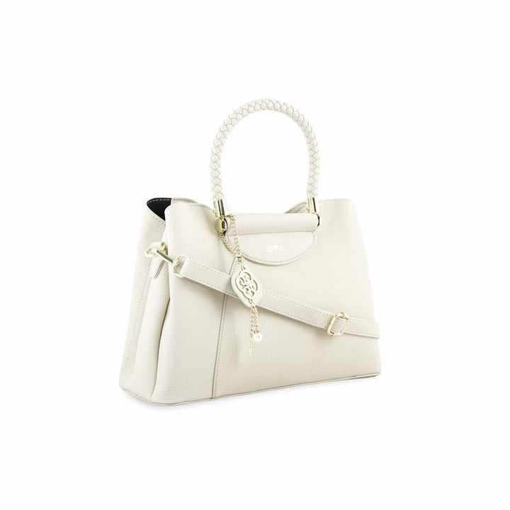 White Formal Hand Bag P36270