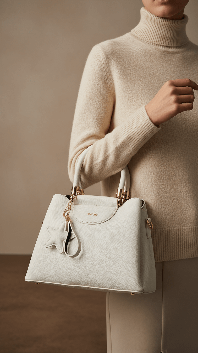 White Formal Hand Bag P36272