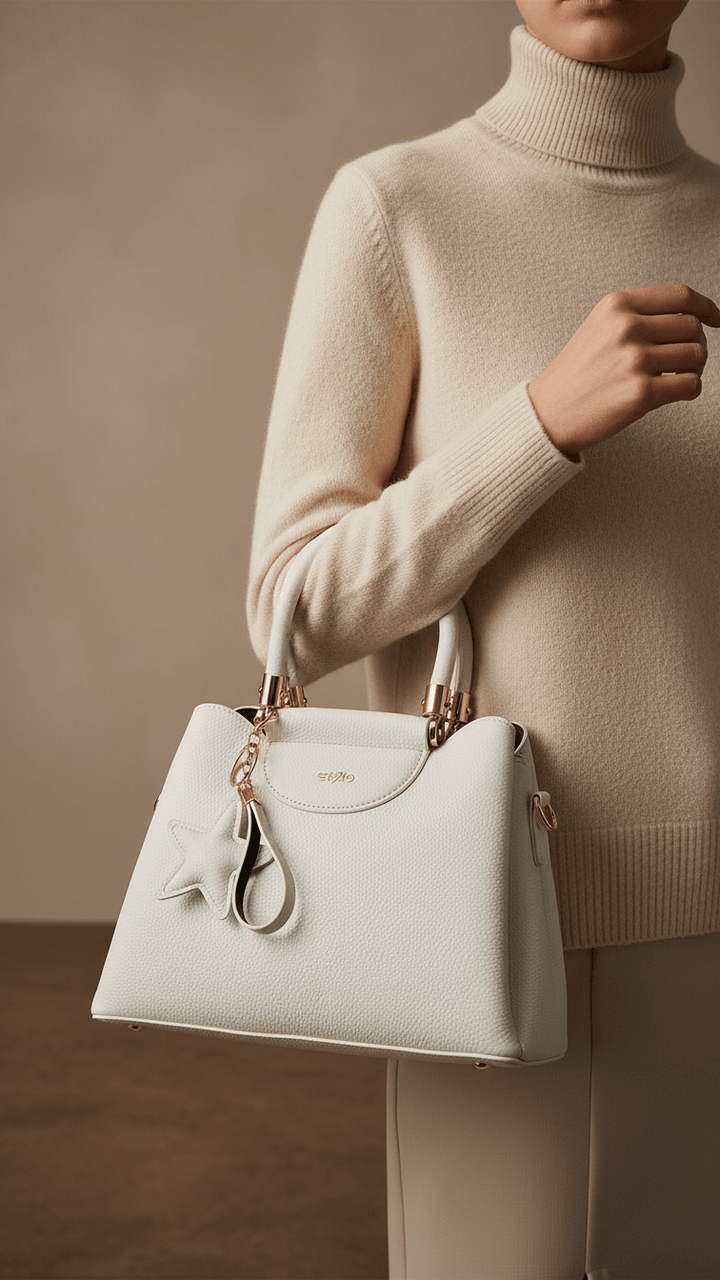 White Formal Hand Bag P36272