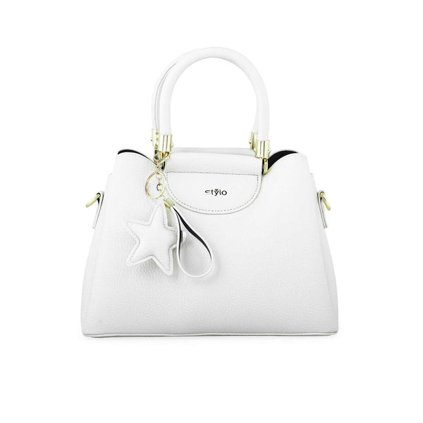 White Formal Hand Bag P36272
