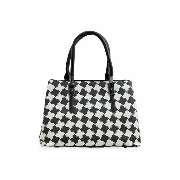 White Formal Hand Bag P36275