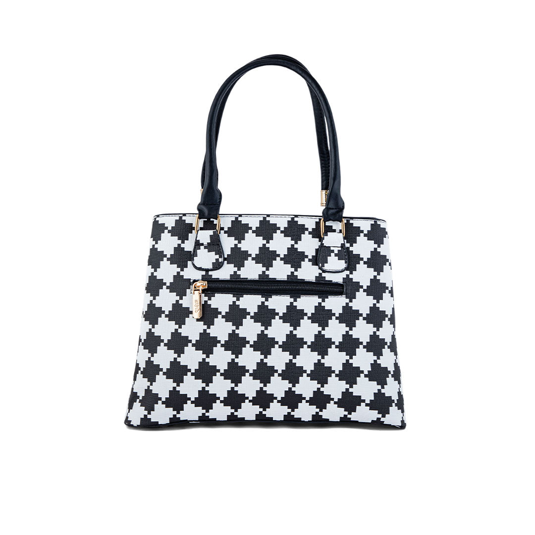 White Formal Hand Bag P36278