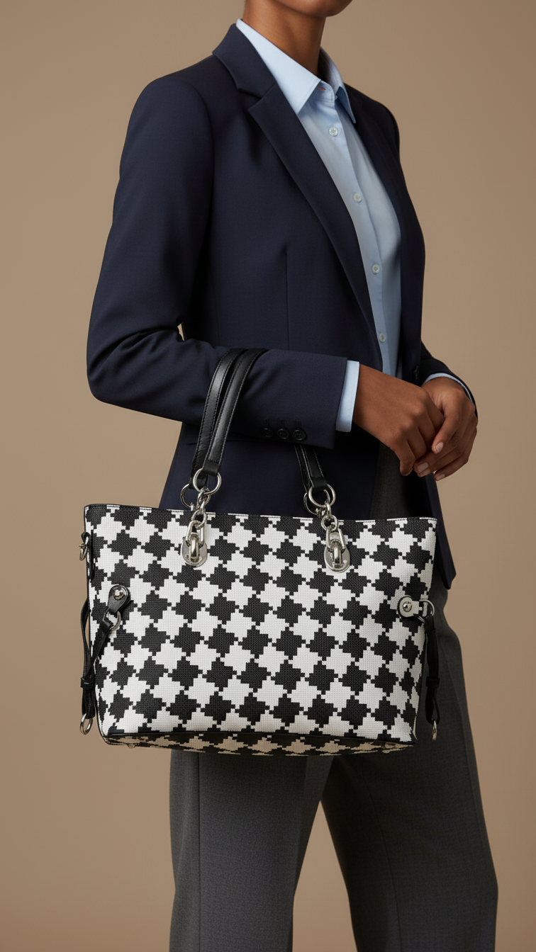 White Formal Hand Bag P36279