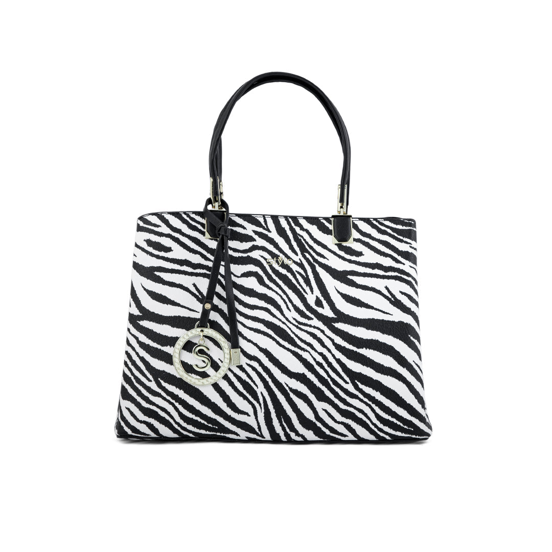 Blkwht Formal Hand Bag P36284