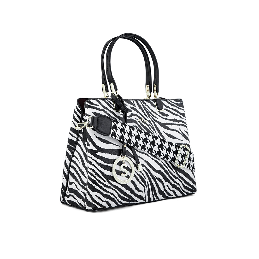 Blkwht Formal Hand Bag P36284