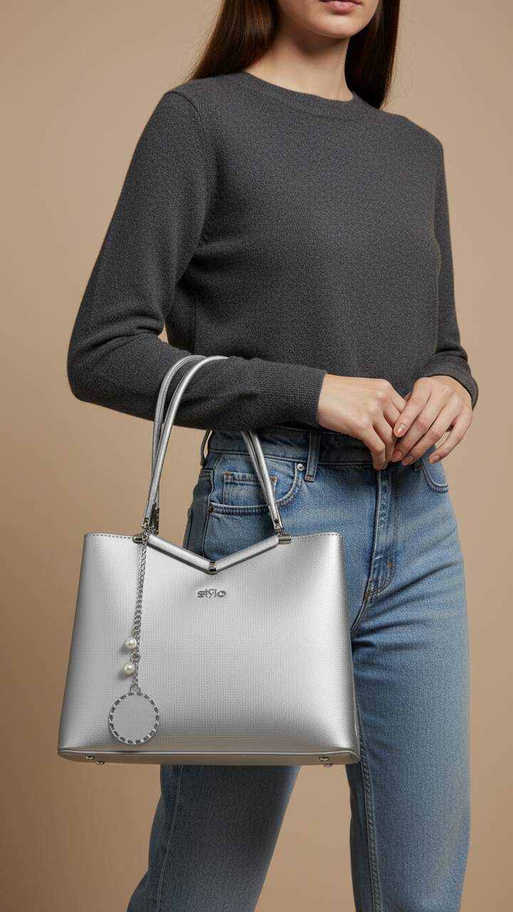 Grey Formal Hand Bag P36287