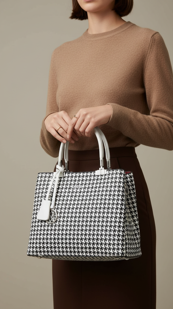 White Formal Hand Bag P36289