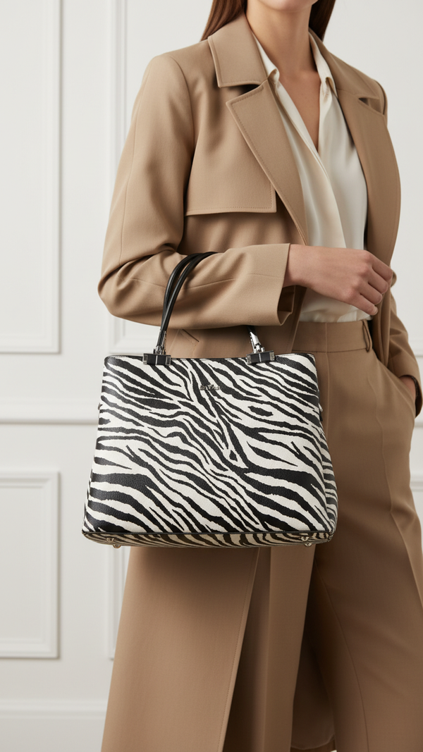 Blkwht Formal Hand Bag P36289