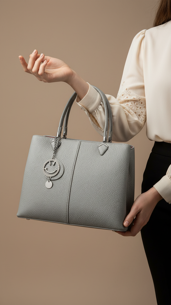 Grey Formal Hand Bag P36290