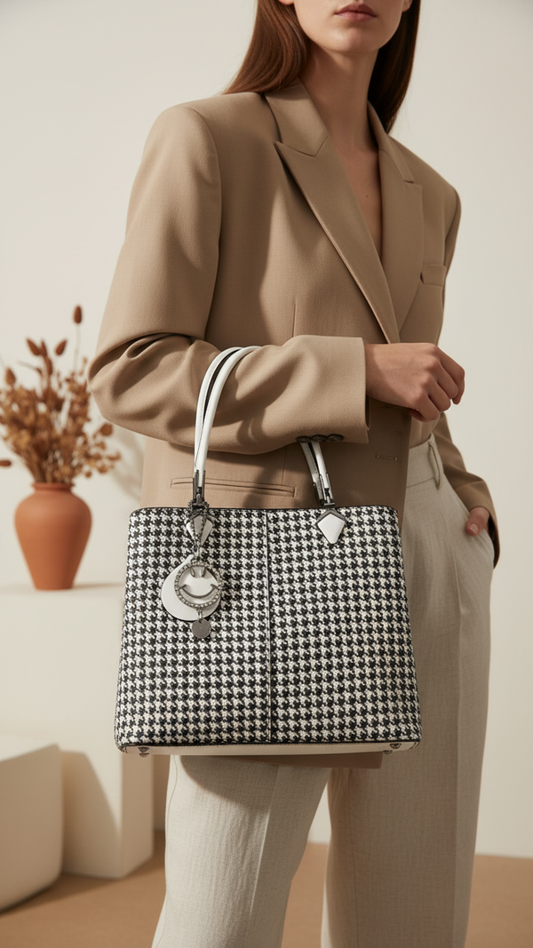 White Formal Hand Bag P36290