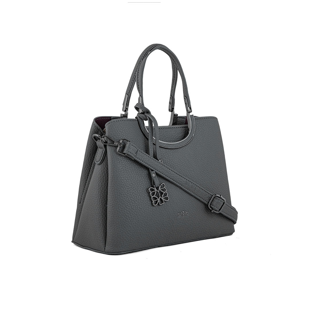 Grey Formal Hand Bag P36292