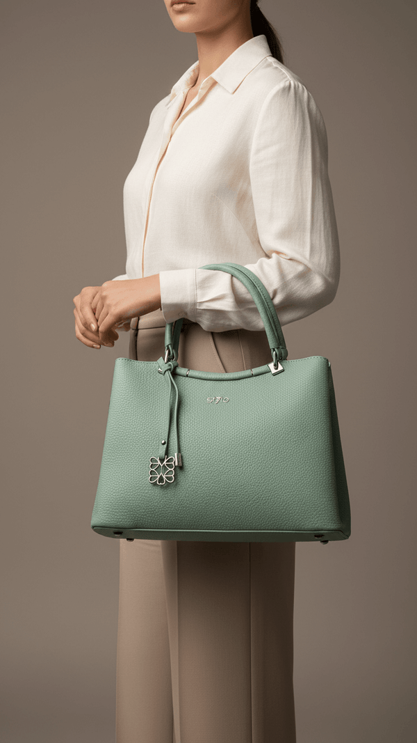 Green Formal Hand Bag P36294