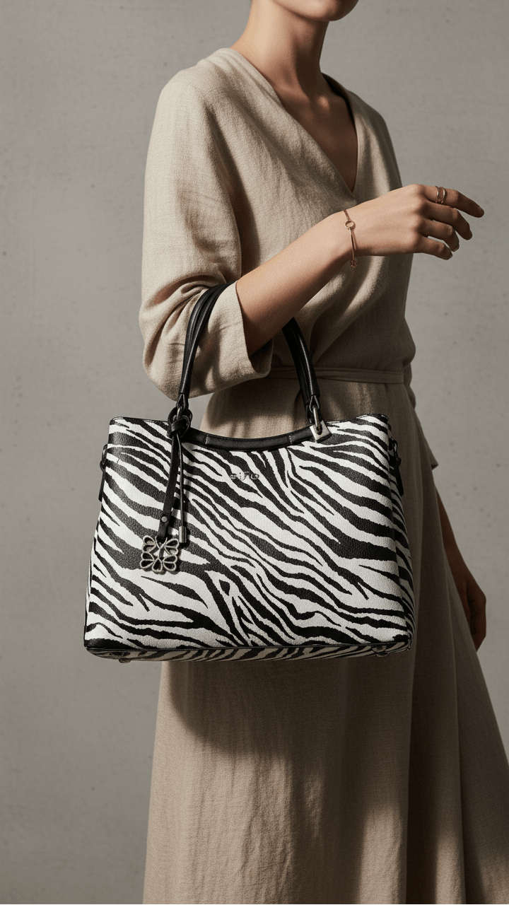 Blkwht Formal Hand Bag P36294