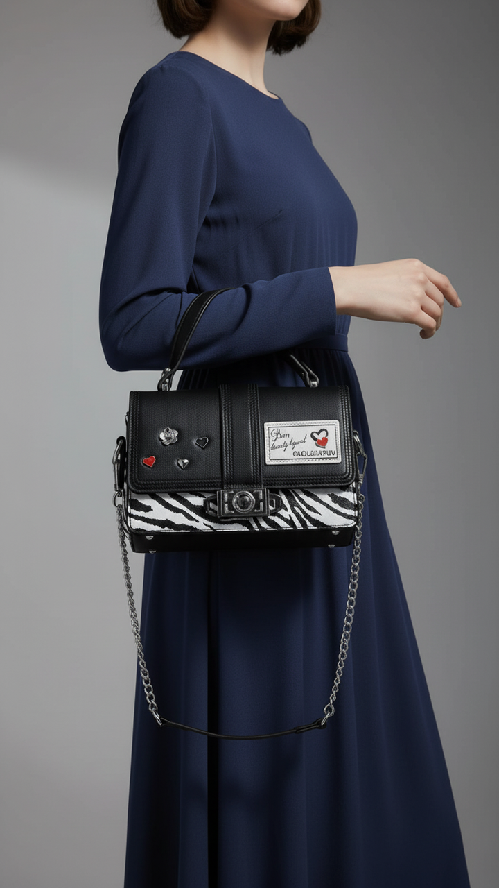 Black Formal Shoulder Bag P36296