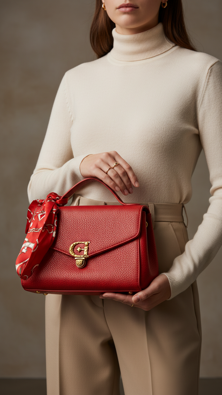 Red Formal Shoulder Bag P36298