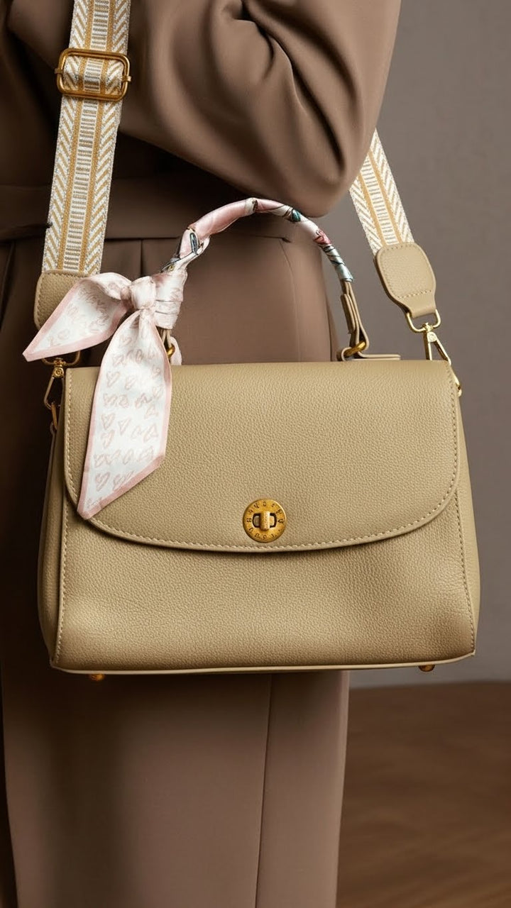 Khaki Formal Shoulder Bag P36299