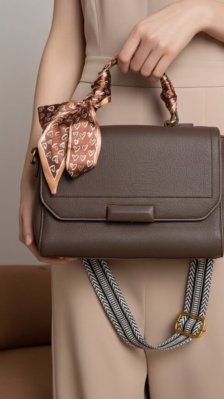 Brown Women Formal Shoulder Bag P36300