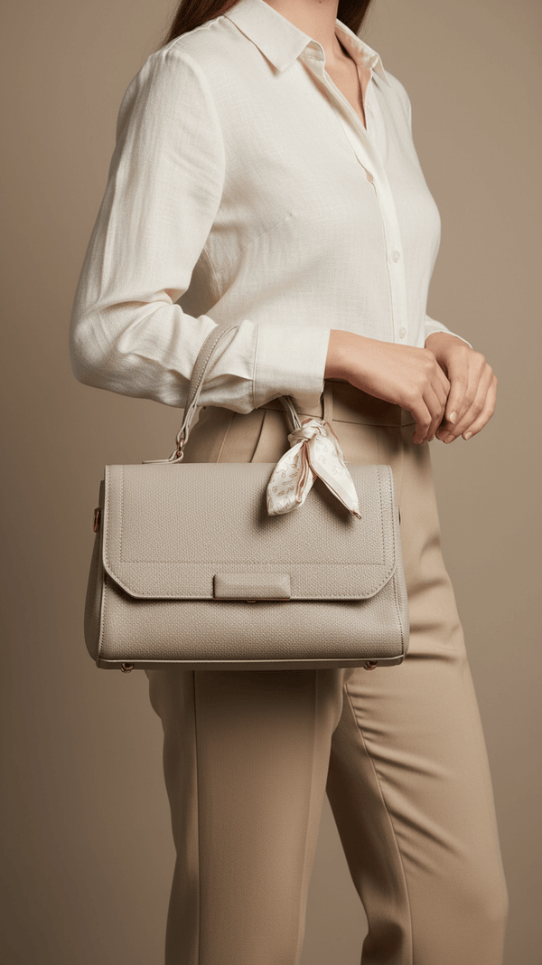 Grey Formal Shoulder Bag For Women P36300