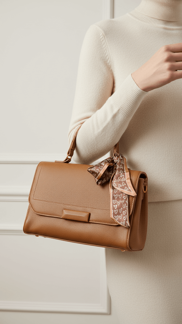 Khaki Formal Shoulder Bag P36300