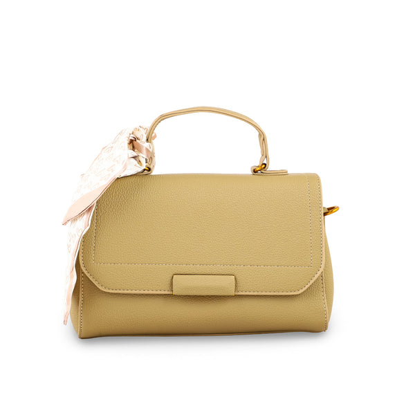 Beige Formal Shoulder Bag For Ladies P36300