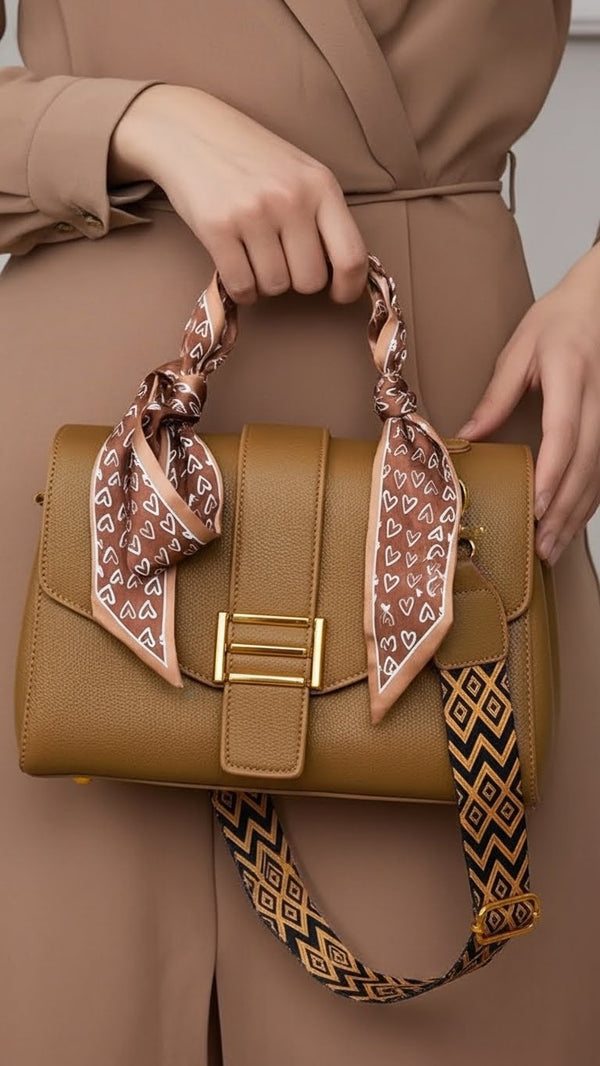 Brown Formal Shoulder Bag For Women P36302