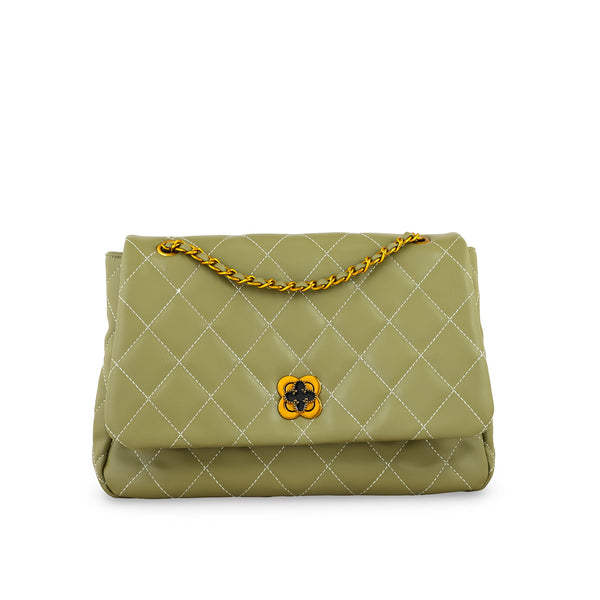 Green Women Formal Shoulder Bag P36304