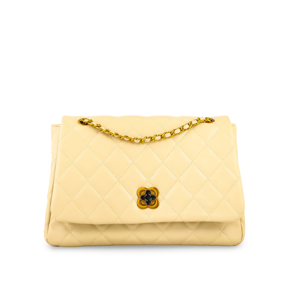 Beige Women Formal Shoulder Bag P36304