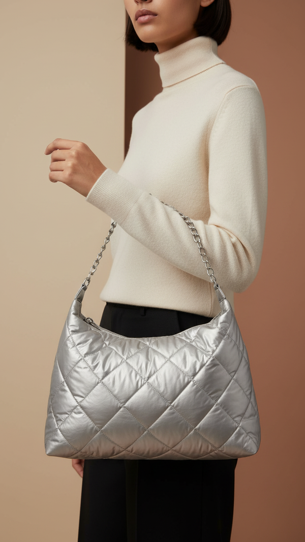 Grey Formal Shoulder Bag P36317