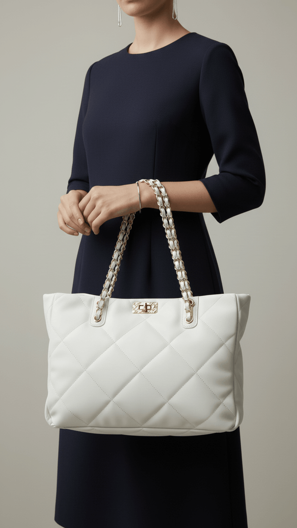 White Formal Shoulder Bag P36321