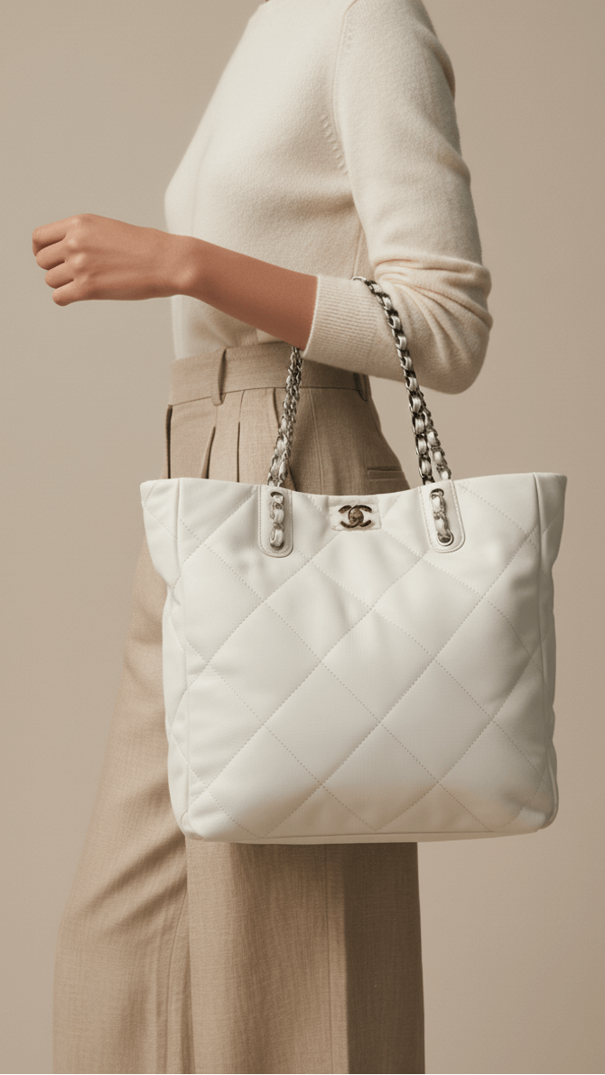 White Formal Shoulder Bag P36322