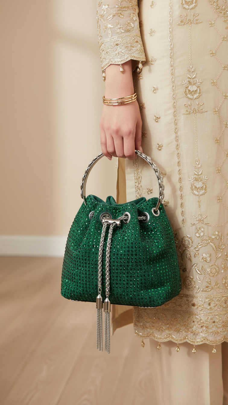 Green Fancy Clutch P36323