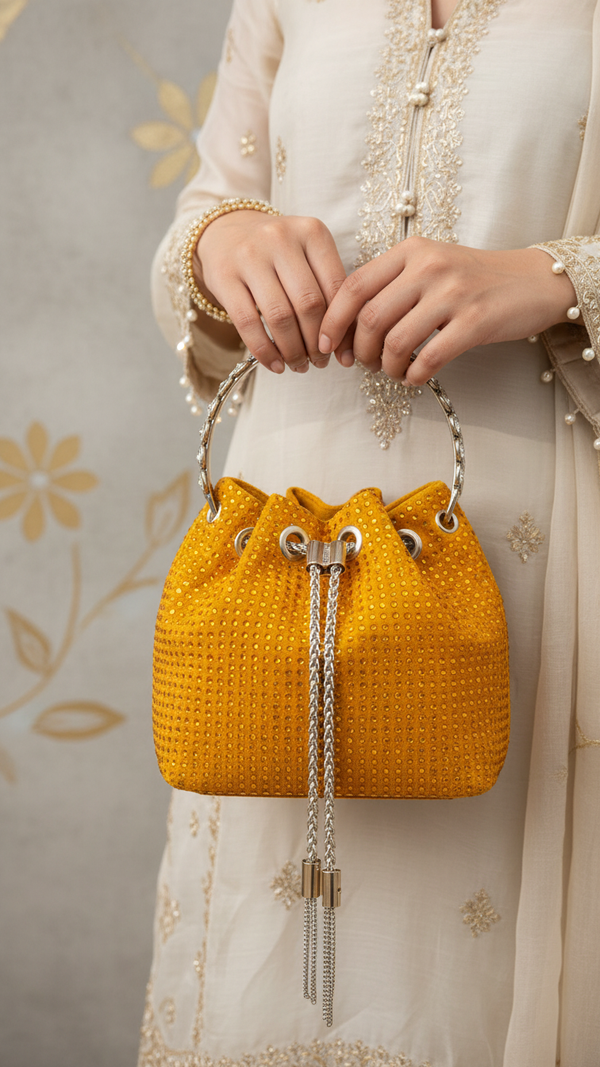 Yellow Fancy Clutch P36323