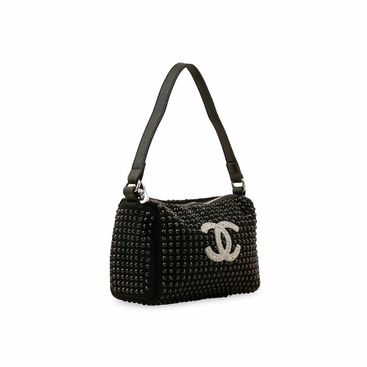 Black Fancy Clutch P36326