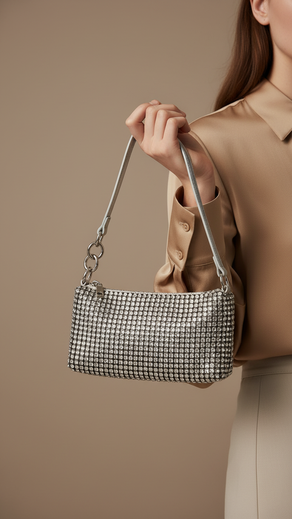 Silver Fancy Clutch P36330