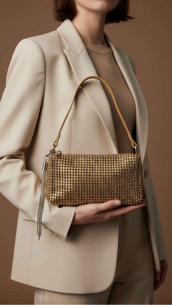 Golden Ladies Fancy Clutch P36331