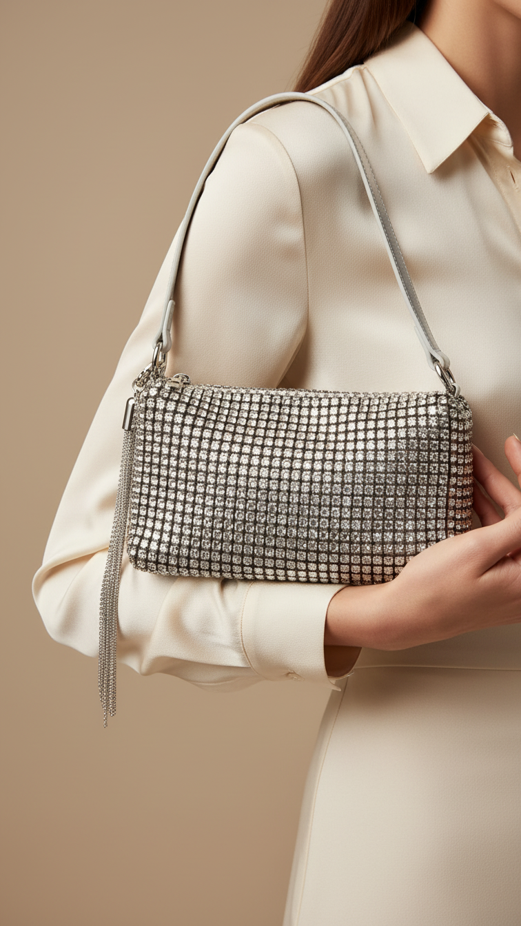 Silver Fancy Clutch P36331