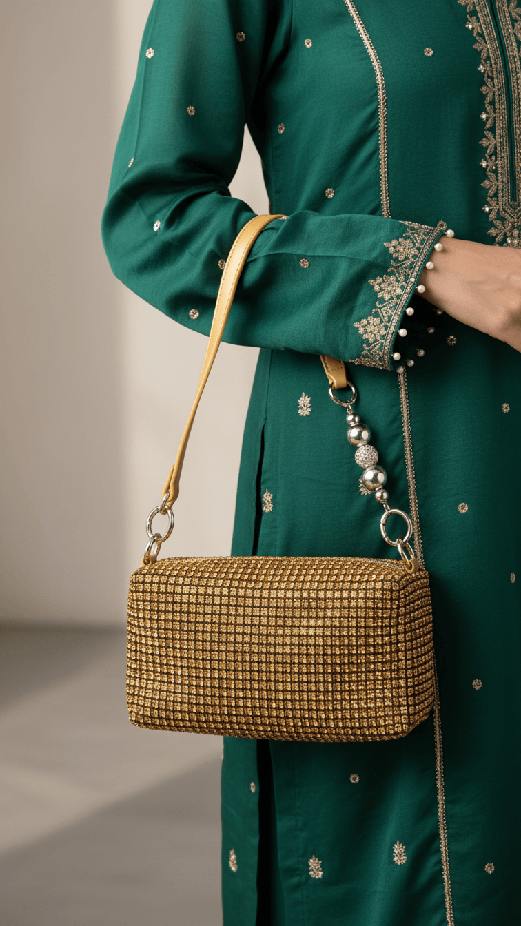 Golden Fancy Clutch P36333