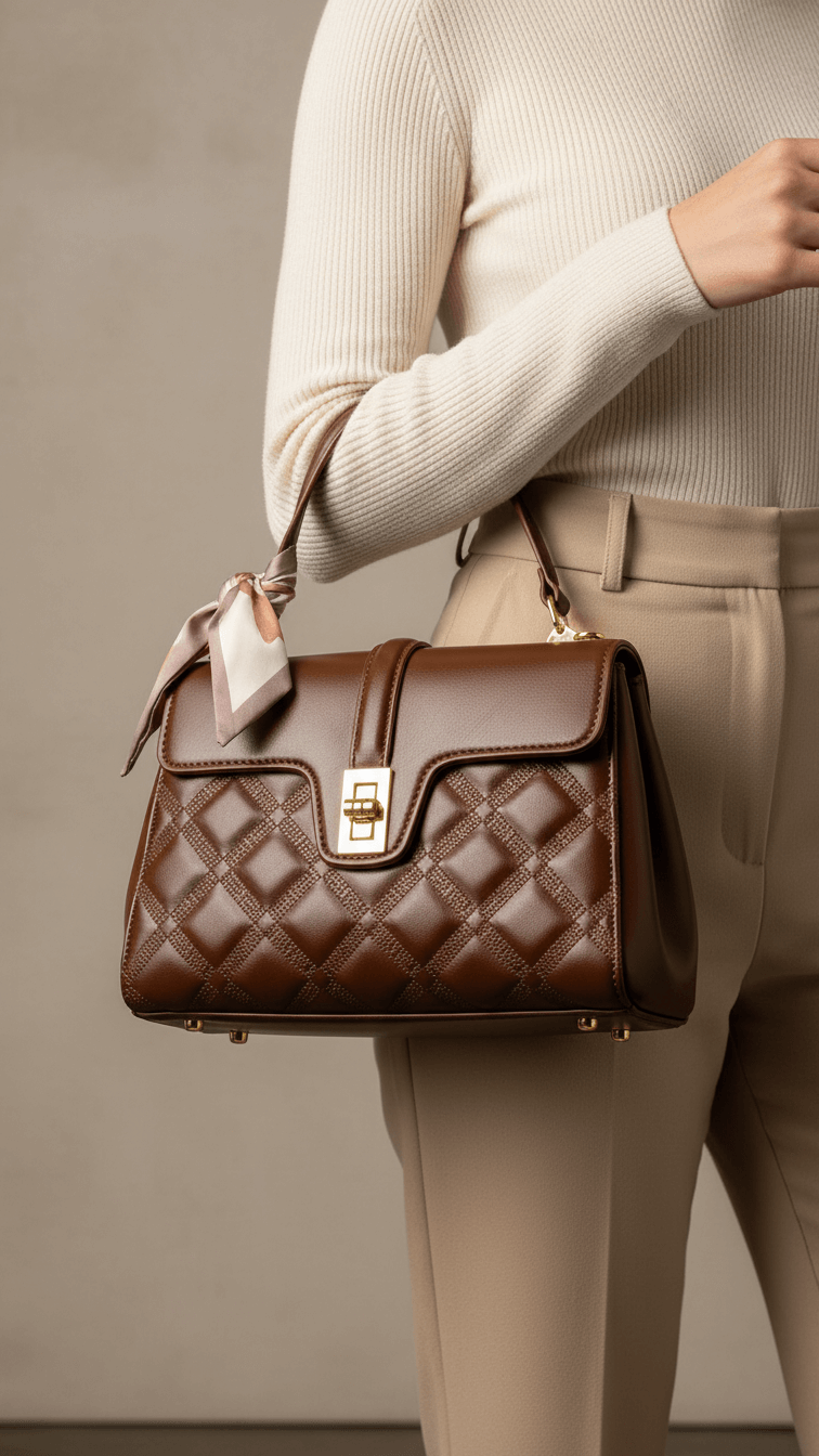 Brown Formal Shoulder Bag P36340