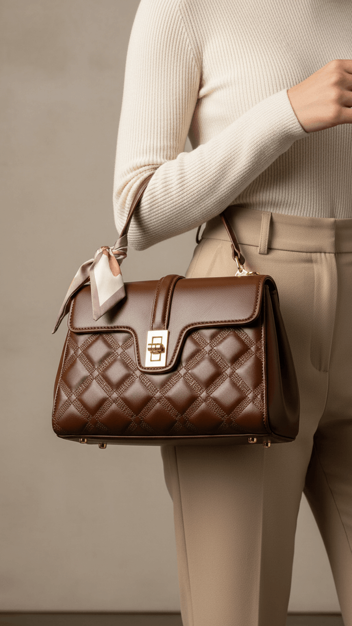 Brown Formal Shoulder Bag P36340