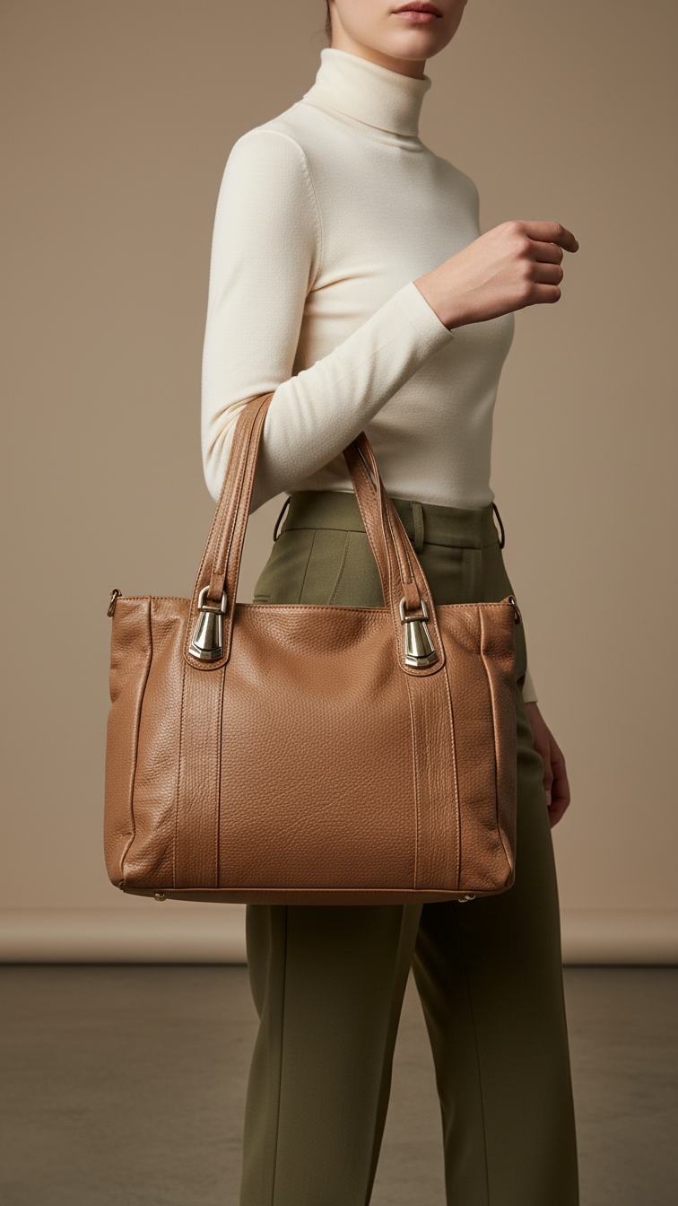 Khaki Formal Shoulder Bag P36345